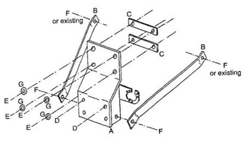 Towtrust fixed flange towbar - flange,